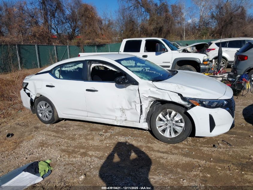 2025 Nissan Sentra S VIN: 3N1AB8BV7SY398292 Lot: 43910421