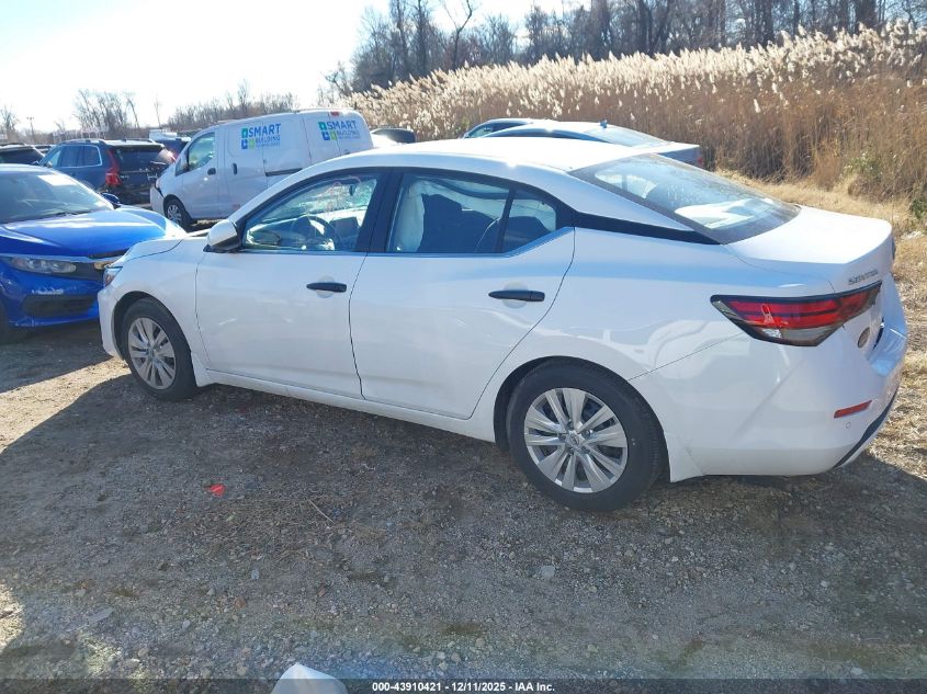 2025 Nissan Sentra S VIN: 3N1AB8BV7SY398292 Lot: 43910421