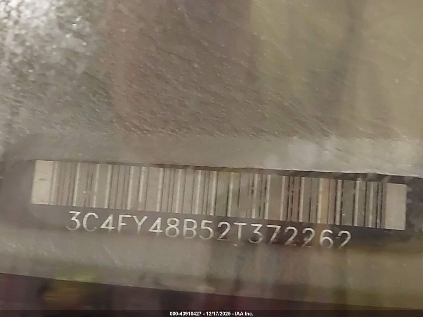 2002 Chrysler Pt Cruiser VIN: 3C4FY48B52T372262 Lot: 43910427