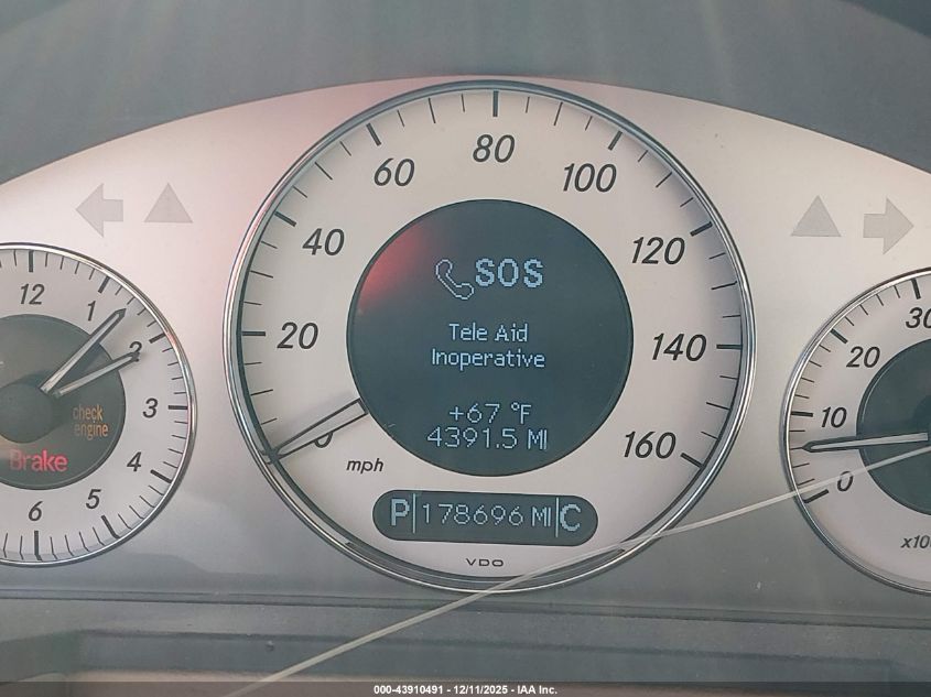 2009 Mercedes-Benz E 350 4Matic VIN: WDBUF87X89B404794 Lot: 43910491