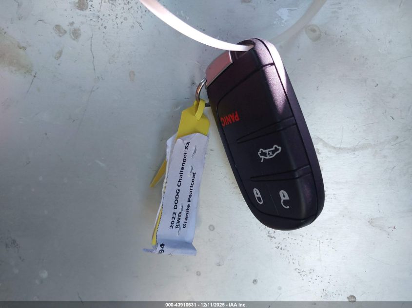 2022 Dodge Challenger Sxt VIN: 2C3CDZAG3NH144277 Lot: 43910631