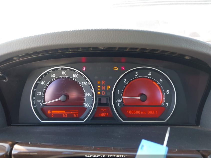 2007 BMW 750Li VIN: WBAHN83537DT72703 Lot: 43910667