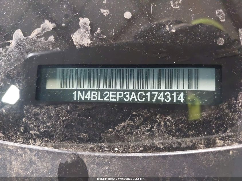 2010 Nissan Altima 3.5 Sr VIN: 1N4BL2EP3AC174314 Lot: 43910955