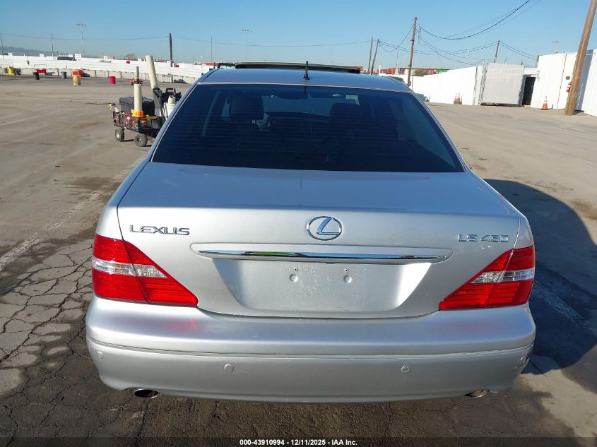 2006 Lexus Ls 430 VIN: JTHBN36F765029626 Lot: 43910994