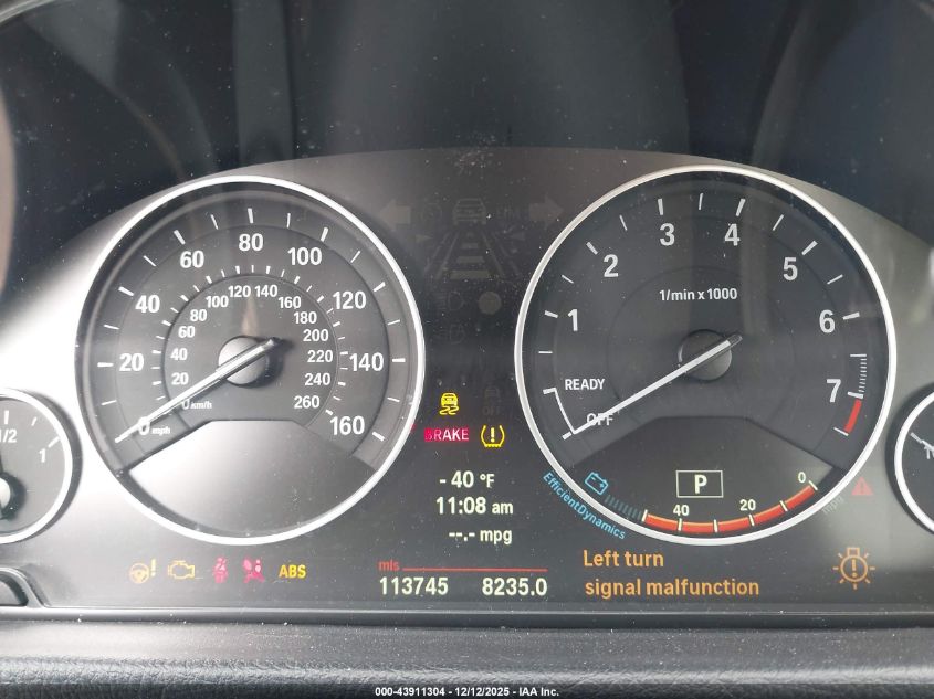 2013 BMW 328I xDrive VIN: WBA3B5G54DNS03503 Lot: 43911304