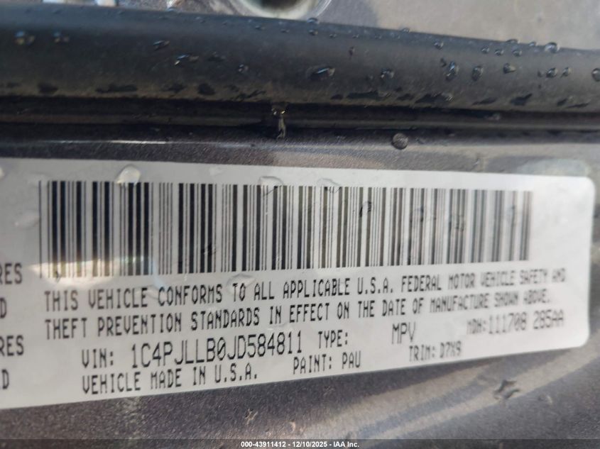 2018 Jeep Cherokee Latitude Plus Fwd VIN: 1C4PJLLB0JD584811 Lot: 43911412