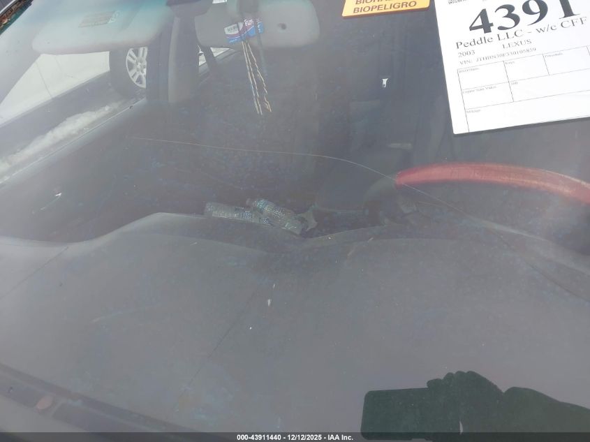 2003 Lexus Ls 430 VIN: JTHBN30F330105859 Lot: 43911440