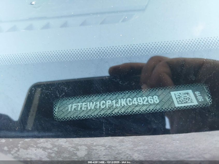 2018 Ford F-150 Xl VIN: 1FTEW1CP1JKC49268 Lot: 43911486