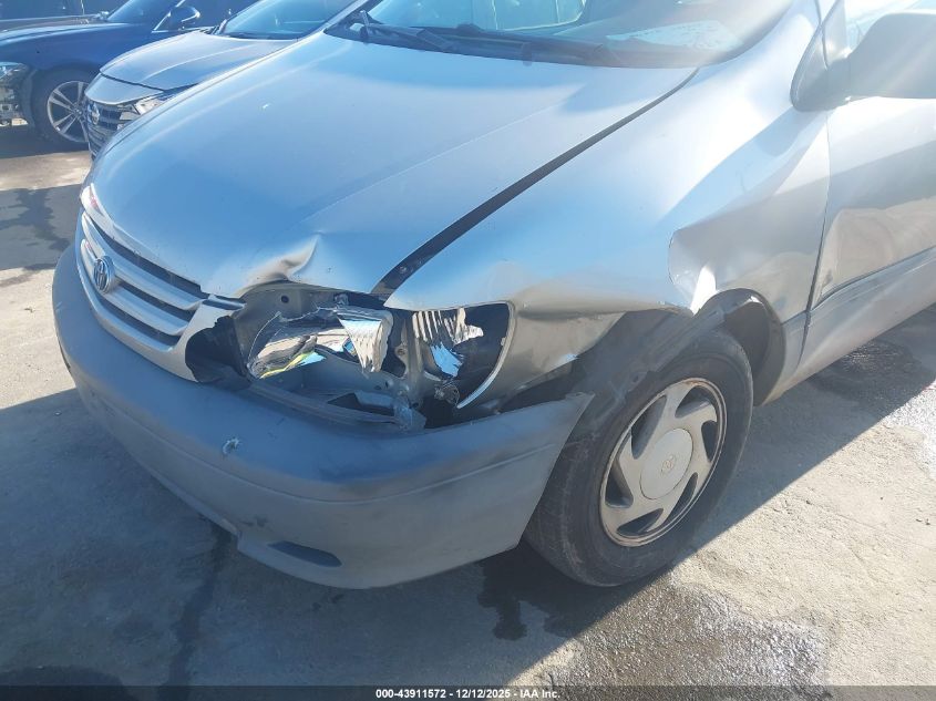 2001 Toyota Sienna Le VIN: 4T3ZF13C21U408871 Lot: 43911572