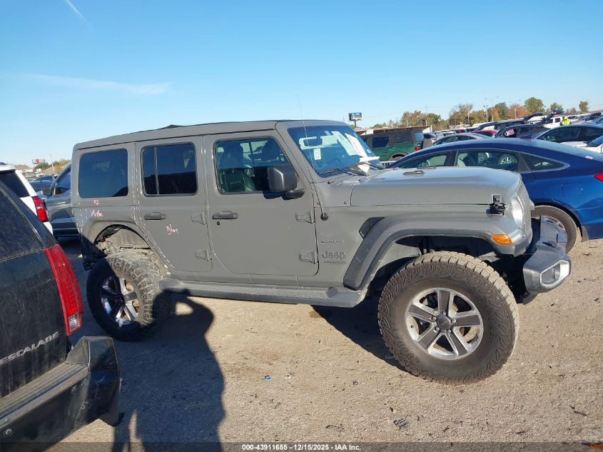 2020 Jeep Wrangler Unlimited Sahara 4X4 VIN: 1C4HJXENXLW118927 Lot: 43911655