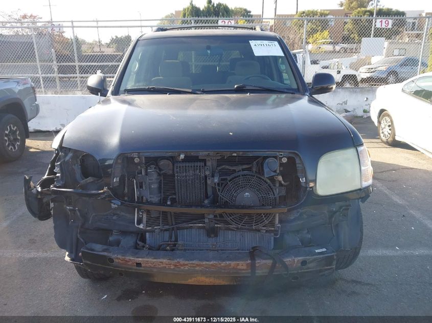 2002 Toyota Sequoia Sr5 V8 VIN: 5TDZT34A72S112166 Lot: 43911673