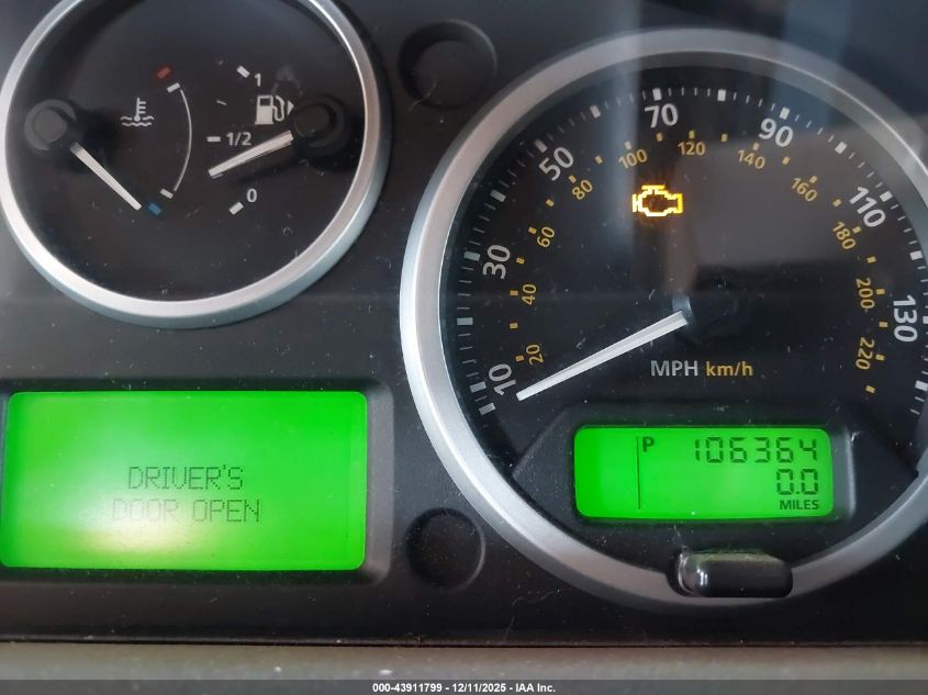 2007 Land Rover Lr3 V8 Se VIN: SALAE25417A435684 Lot: 43911799