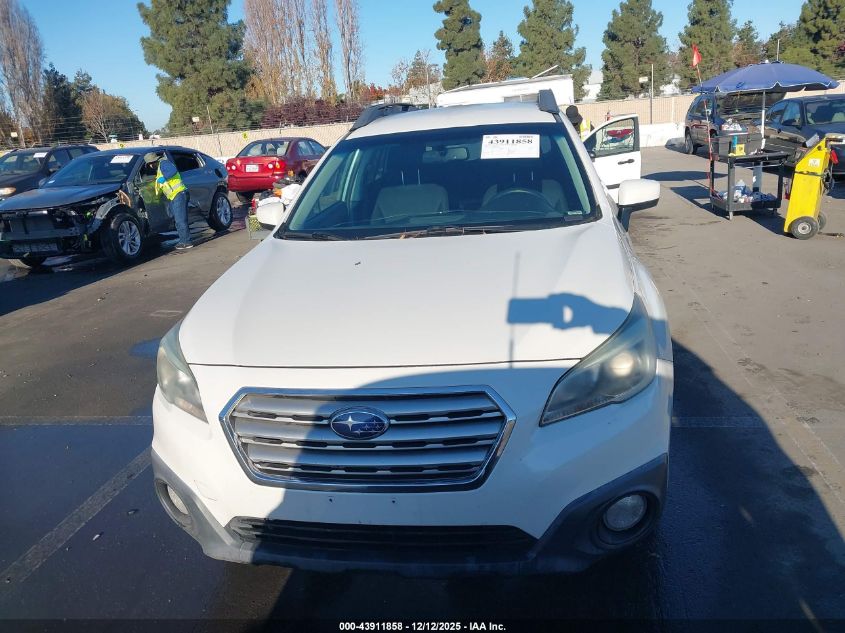 2015 Subaru Outback 2.5I Premium VIN: 4S4BSACC8F3262057 Lot: 43911858