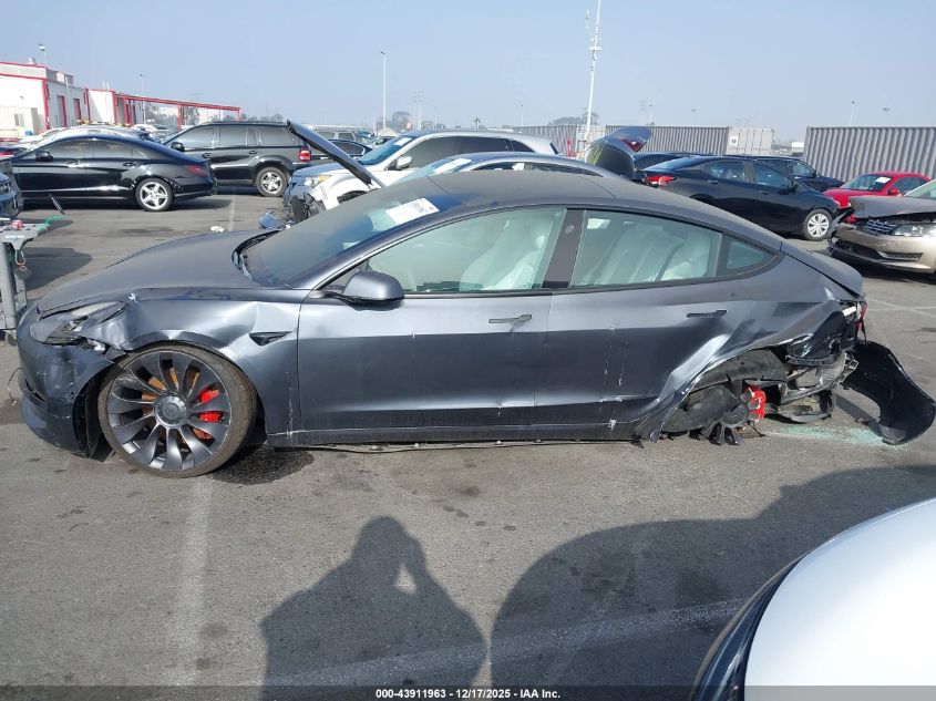 2022 Tesla Model 3 Performance Dual Motor All-Wheel Drive VIN: 5YJ3E1EC2NF138901 Lot: 43911963