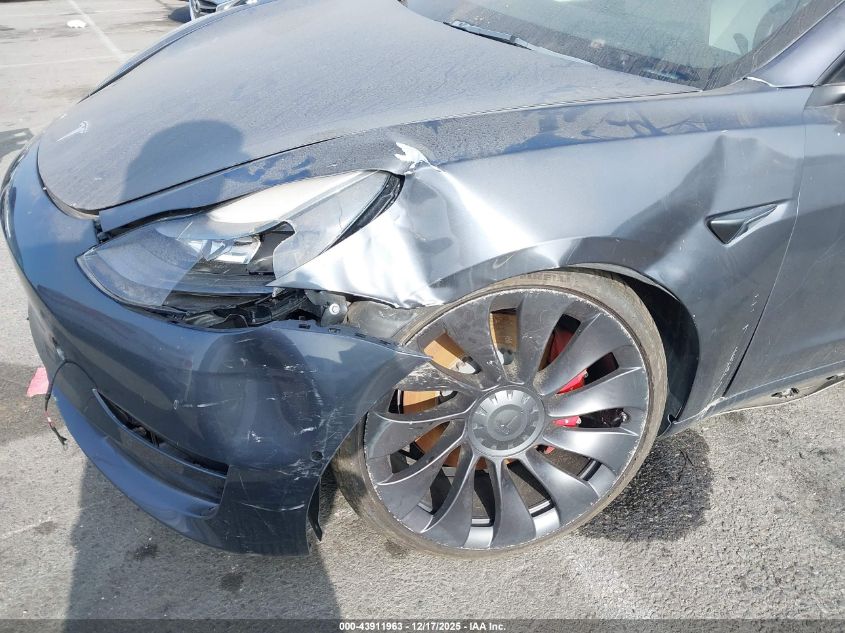 2022 Tesla Model 3 Performance Dual Motor All-Wheel Drive VIN: 5YJ3E1EC2NF138901 Lot: 43911963