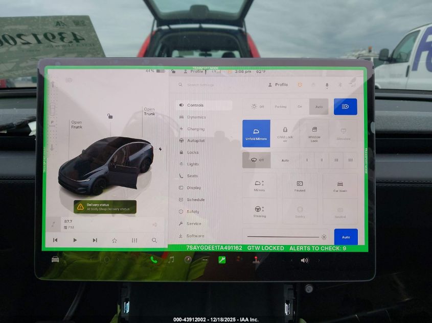 2026 Tesla Model Y Long Range Dual Motor All-Wheel Drive/Long Range Launch Series VIN: 7SAYGDEE1TA491162 Lot: 43912002