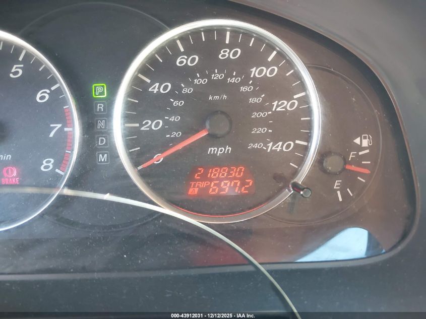 2005 Mazda Mazda6 I Base VIN: 1YVFP80C655M37231 Lot: 43912031