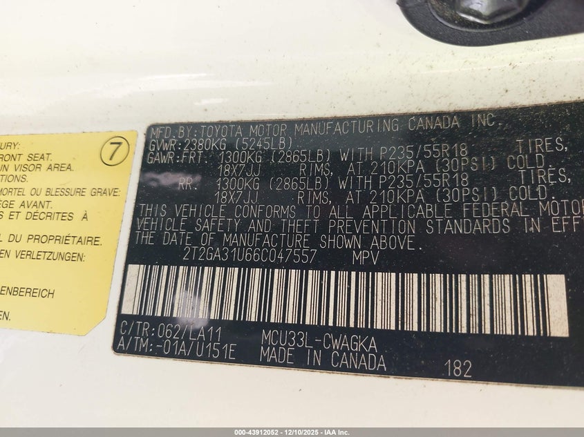 2T2GA31U66C047557 2006 LEXUS RX photo no. 9