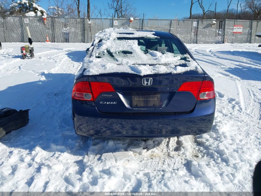 2008 Honda Civic Lx VIN: 2HGFA16558H531610 Lot: 43912158