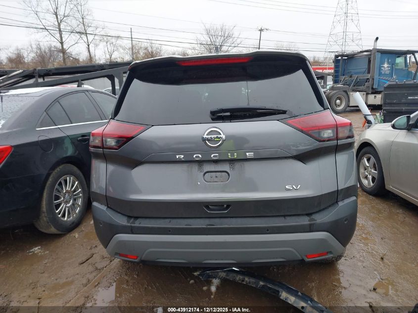 2022 Nissan Rogue Sv Fwd VIN: 5N1BT3BA0NC712257 Lot: 43912174