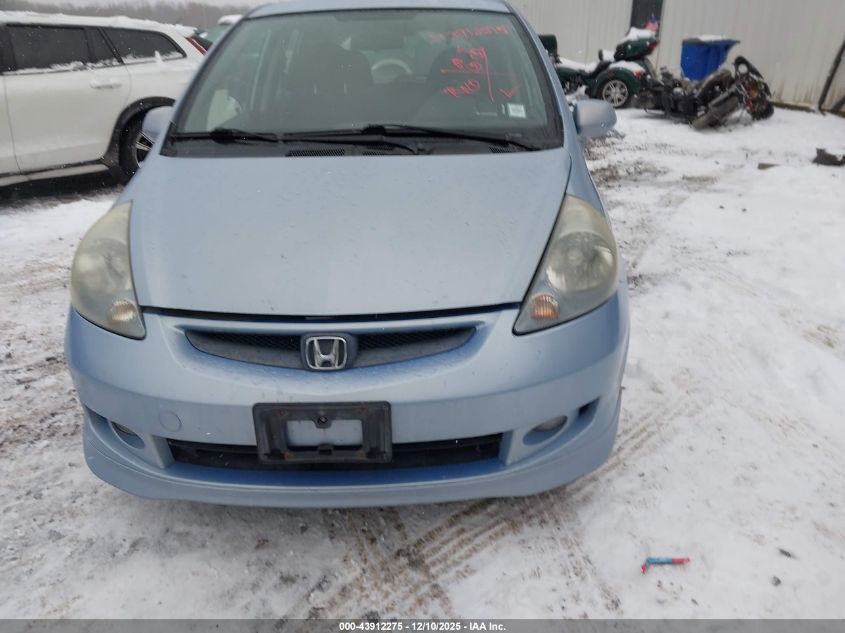 2008 Honda Fit Sport VIN: JHMGD376X8S041801 Lot: 43912275