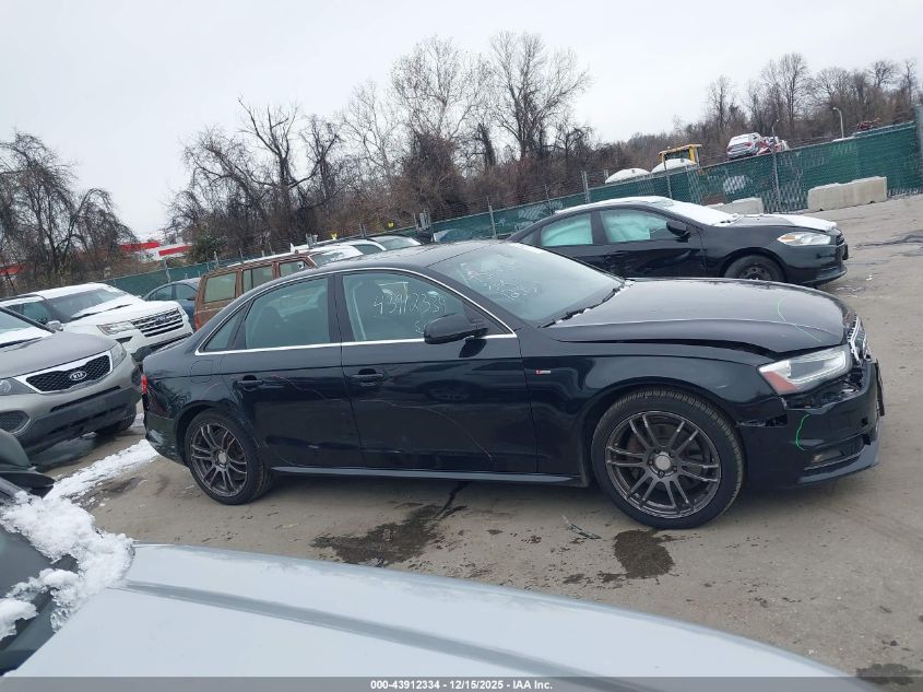 2014 Audi A4 2.0T Premium VIN: WAUFFAFL3EN014692 Lot: 43912334