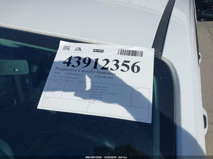 1GCGTEEN4J1105885 2018 CHEVROLET COLORADO photo no. 12