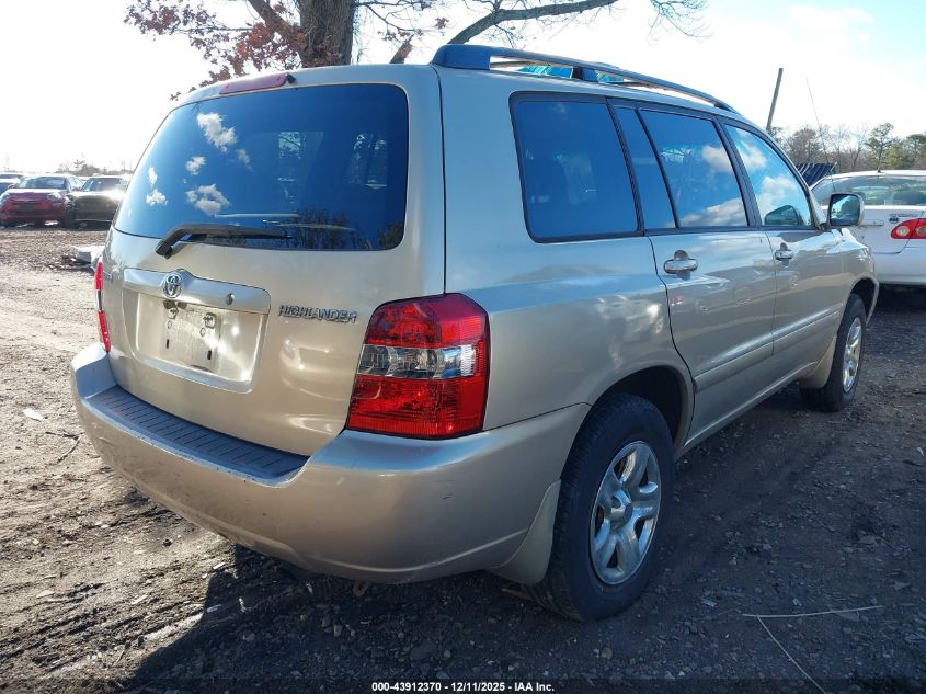 2005 Toyota Highlander VIN: JTEGD21A050120048 Lot: 43912370