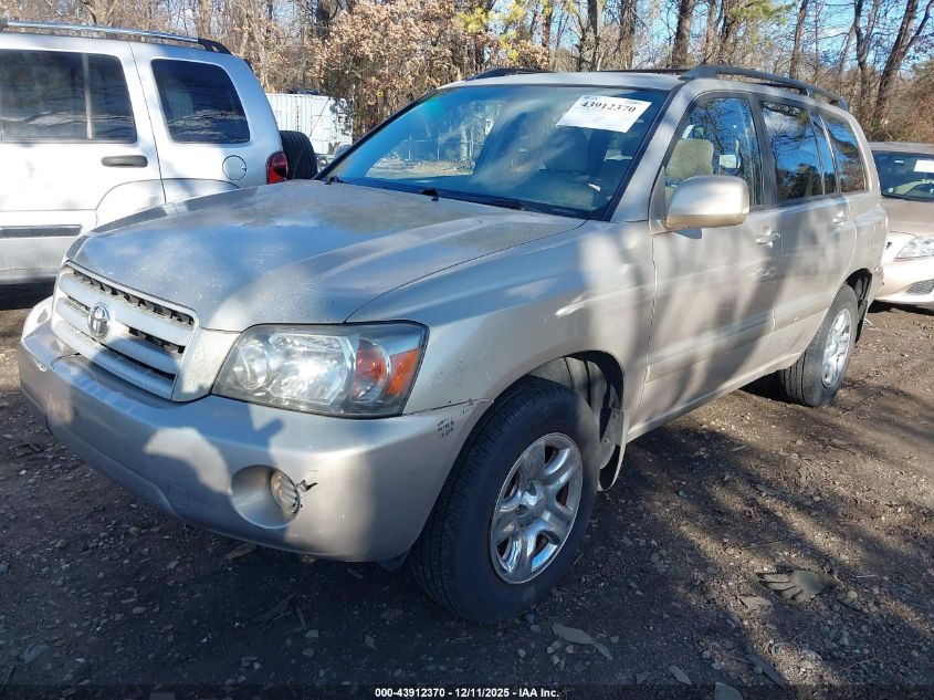2005 Toyota Highlander VIN: JTEGD21A050120048 Lot: 43912370