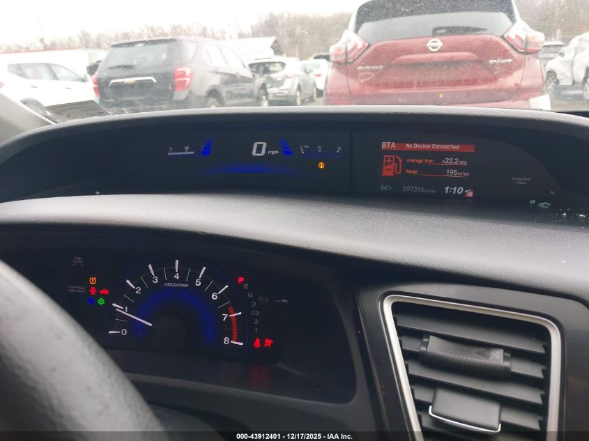 2013 Honda Civic Lx VIN: 2HGFG3B58DH504153 Lot: 43912401