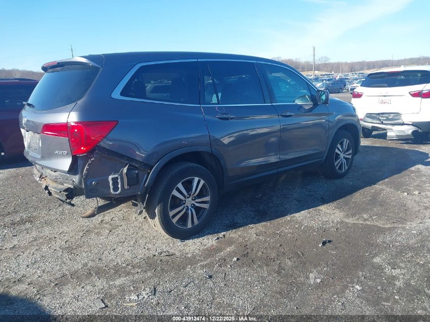 2017 Honda Pilot Ex VIN: 5FNYF6H37HB093437 Lot: 43912474