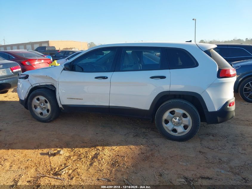 2016 Jeep Cherokee Sport VIN: 1C4PJMAB2GW155837 Lot: 43912518