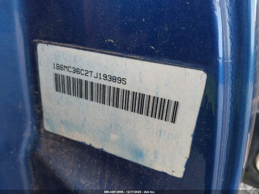 1996 Dodge Ram 3500 VIN: 1B6MC36C2TJ193895 Lot: 43912595