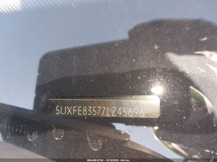 2007 BMW X5 4.8I VIN: 5UXFE83577LZ45696 Lot: 43912748