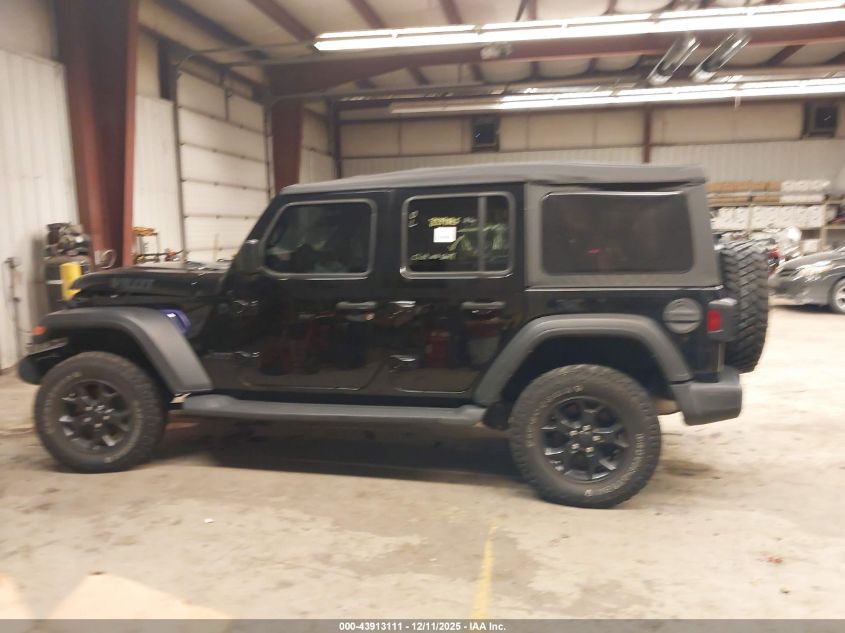 2021 Jeep Wrangler Unlimited Willys 4X4 VIN: 1C4HJXDN3MW744726 Lot: 43913111