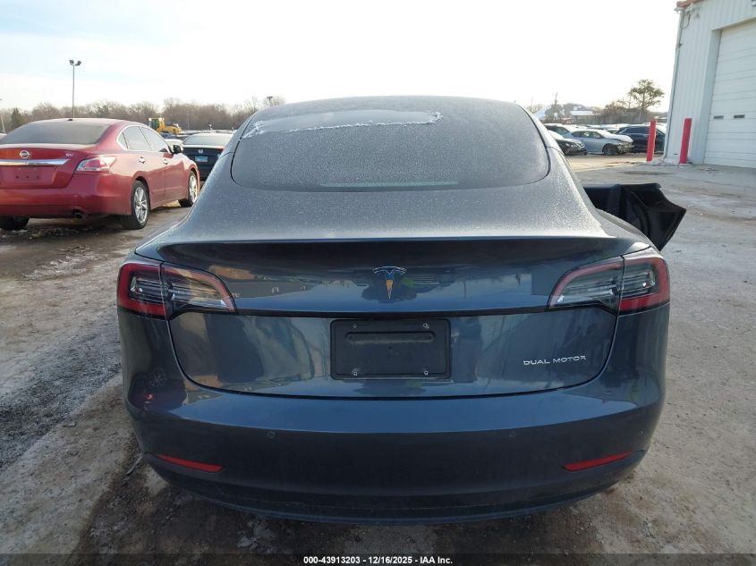 2022 Tesla Model 3 Long Range Dual Motor All-Wheel Drive VIN: 5YJ3E1EB6NF185128 Lot: 43913203