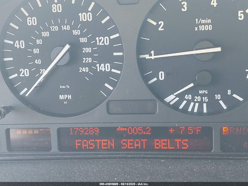 2002 BMW 540Ia VIN: WBADN63422GN85711 Lot: 43913205