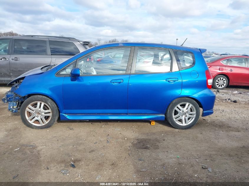 2007 Honda Fit Sport VIN: JHMGD38627S036833 Lot: 43913441