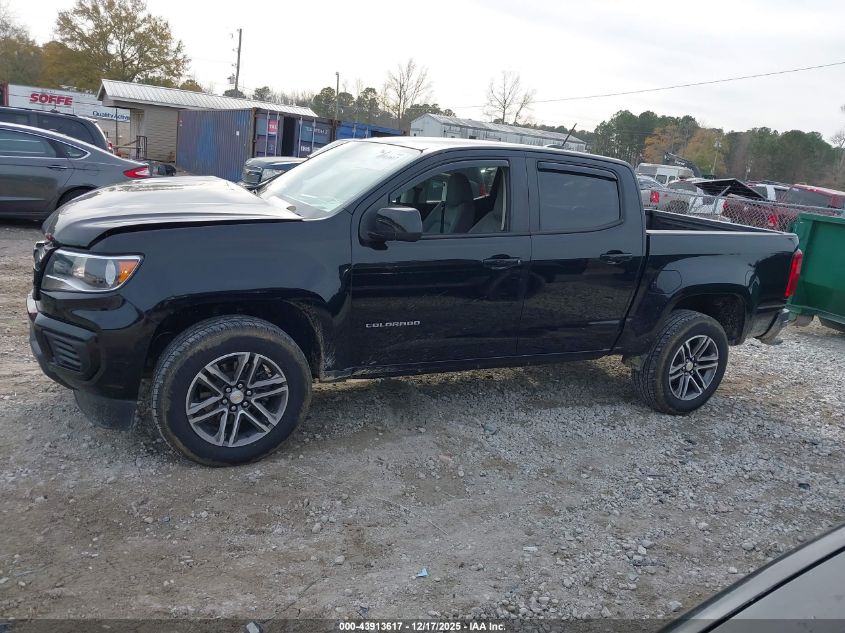 2021 Chevrolet Colorado 2Wd Short Box Wt VIN: 1GCGSBEN9M1182760 Lot: 43913617