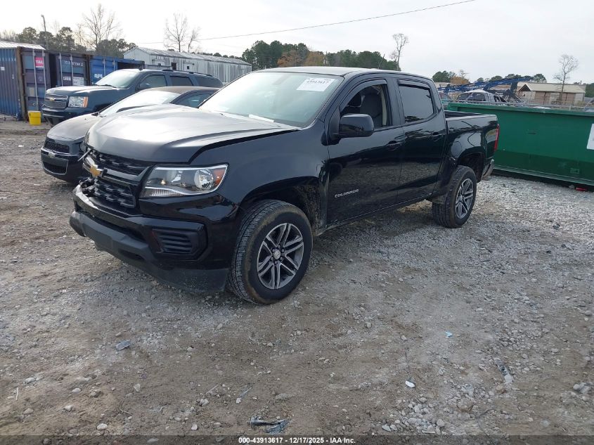 2021 Chevrolet Colorado 2Wd Short Box Wt VIN: 1GCGSBEN9M1182760 Lot: 43913617