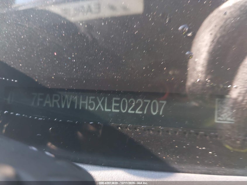 VIN 7FARW1H5XLE022707 2020 HONDA CR-V 2WD EX