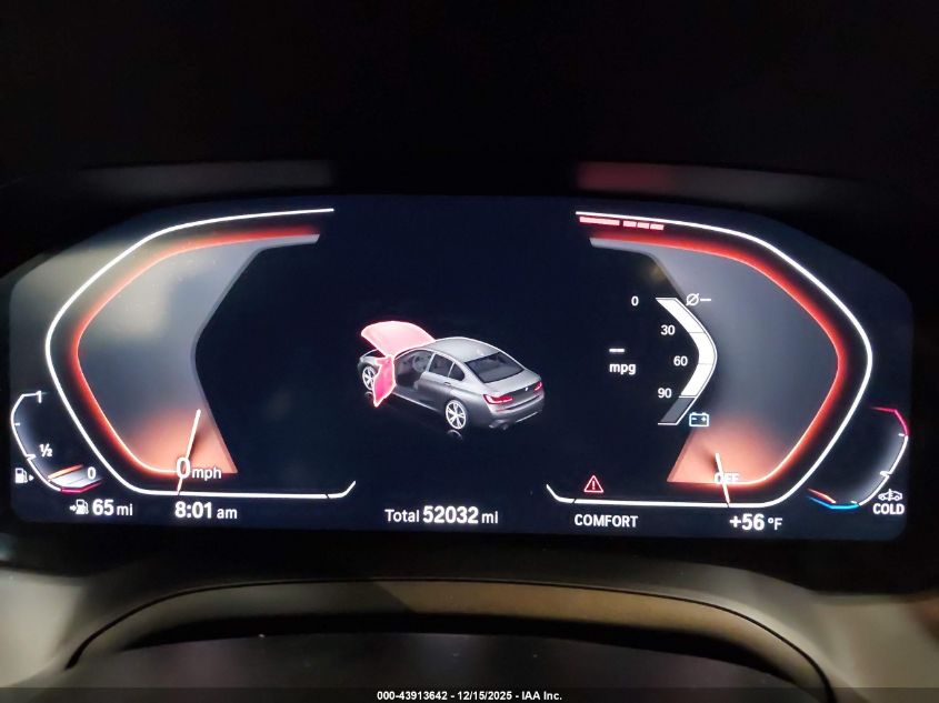 2021 BMW 330I xDrive VIN: 3MW5R7J00M8B98008 Lot: 43913642