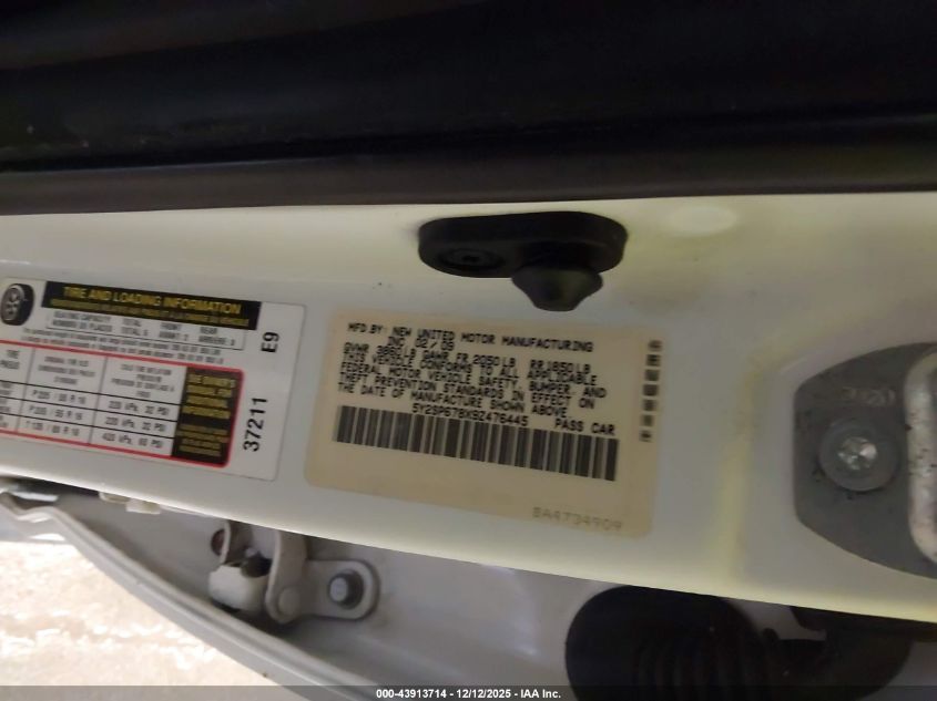 2009 Pontiac Vibe VIN: 5Y2SP678X9Z476445 Lot: 43913714