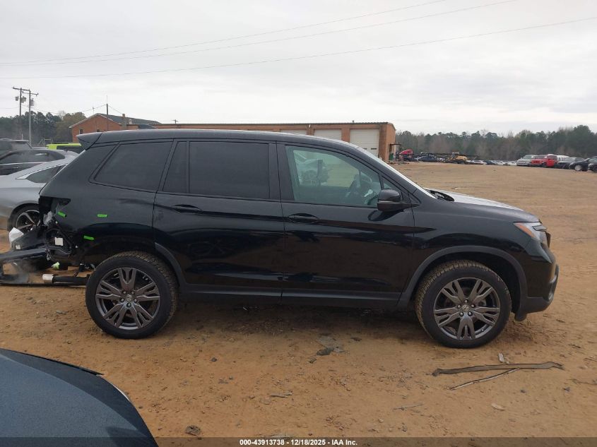 2021 Honda Passport Awd Ex-L VIN: 5FNYF8H54MB040833 Lot: 43913738