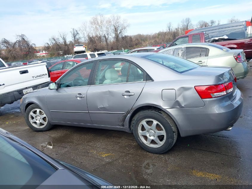2007 Hyundai Sonata Limited/Se V6 VIN: 5NPEU46FX7H162373 Lot: 43913849