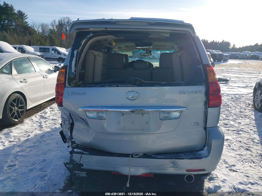 2005 Lexus Gx 470 VIN: JTJBT20X550092140 Lot: 43913851