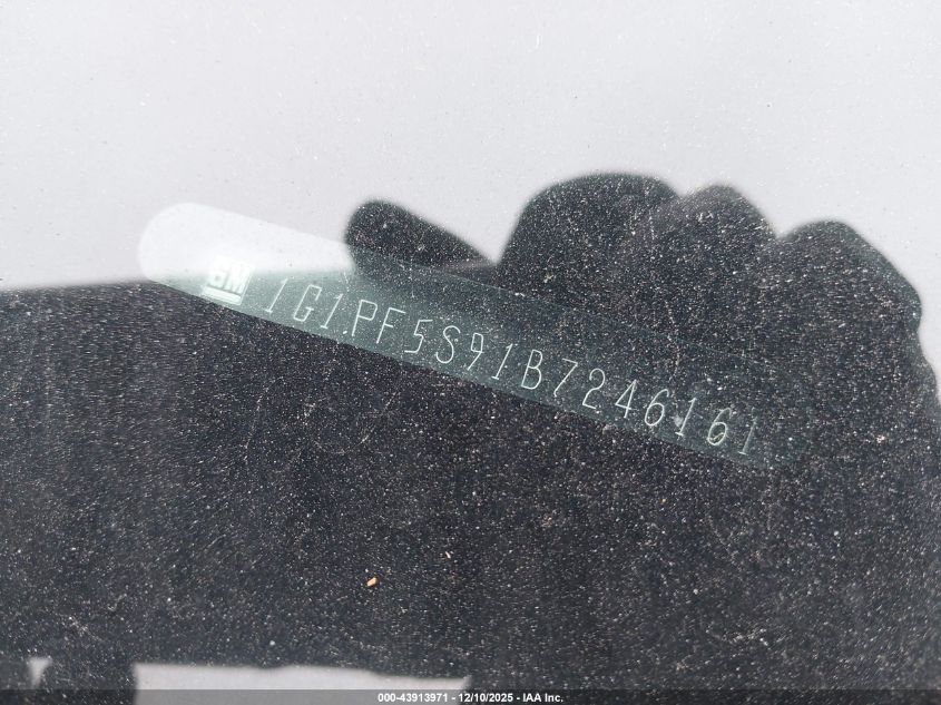 2011 Chevrolet Cruze 1Lt VIN: 1G1PF5S91B7246161 Lot: 43913971