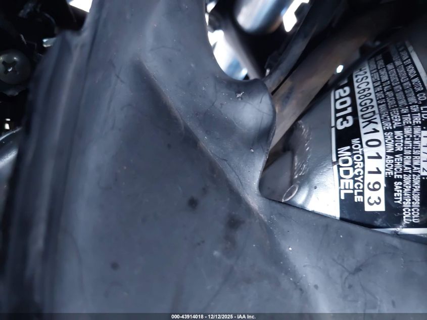 2013 Honda Gl1800 G VIN: JH2SC68G6DK101193 Lot: 43914018