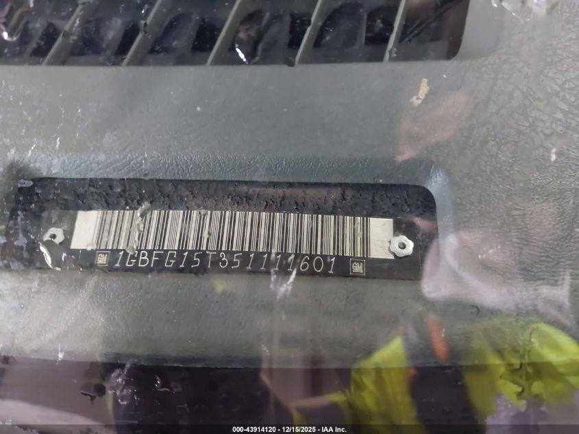 2005 Chevrolet Express Upfitter VIN: 1GBFG15T351111601 Lot: 43914120