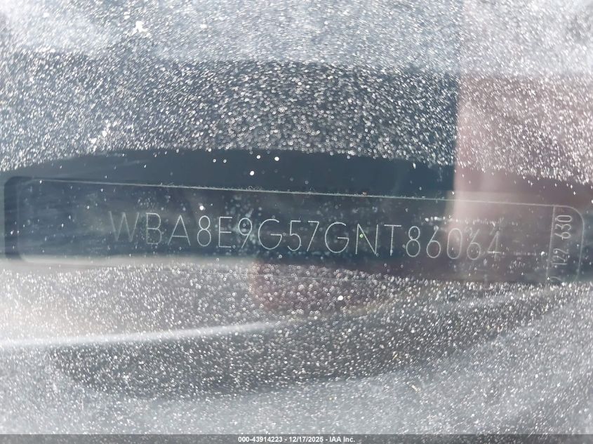2016 BMW 328I VIN: WBA8E9G57GNT86064 Lot: 43914223